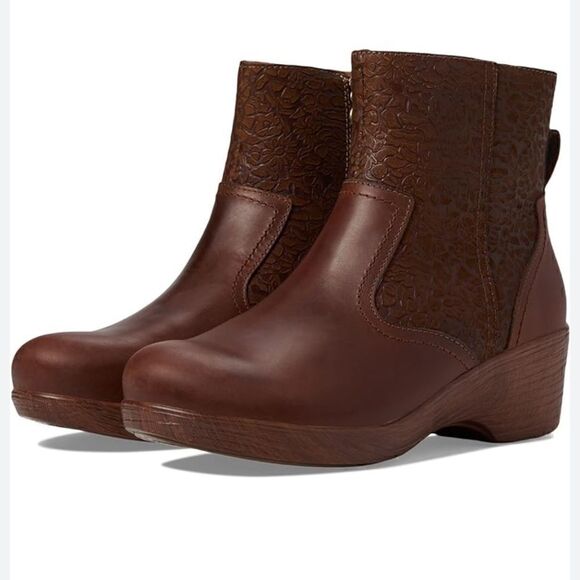 Alegria Shoes - Alegria Scarlett Tawny Womens Leather Wedge Ankle Boots Women’s Size 7